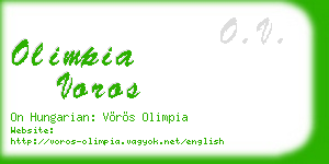 olimpia voros business card