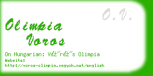 olimpia voros business card